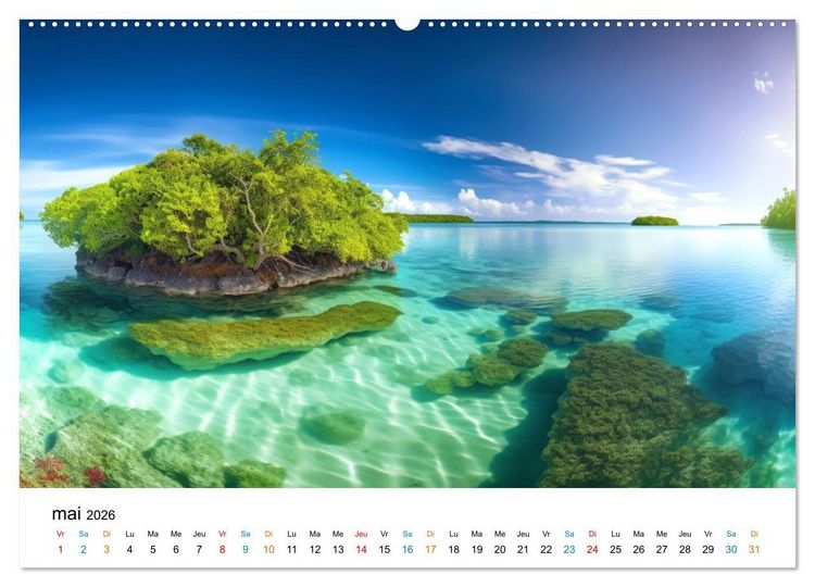Produktbild: Paysages r&ecirc;v&eacute;s (Calendrier mural 2026 DIN A2 vertical) calendrier de bureau