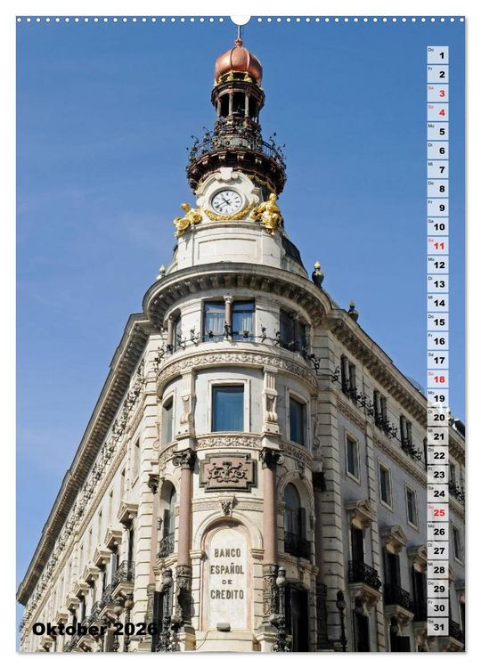 Produktbild: Madrid (Wandkalender 2026 DIN A2 hoch), CALVENDO Monatskalender