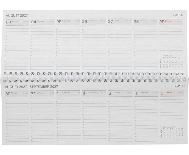 Produktbild: Stylex Schreibtischquerkalender 2027, 32 Blatt