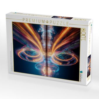 Produktbild: CALVENDO Puzzle Ein n&auml;chtiger Tanz aus Wasser und Leuchten zeigt pure Harmonie | 1000 Teile Lege-Gr&ouml;&szlig;e 64x48cm Foto-Puzzle f&uuml;r gl&uuml;ckliche Stunden