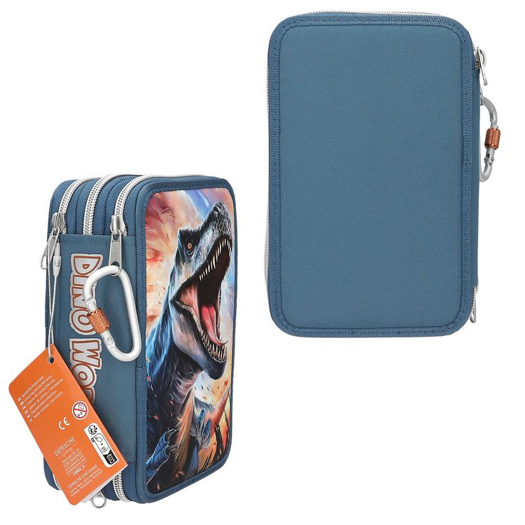 Produktbild: Dino World 3 Fach Federtasche