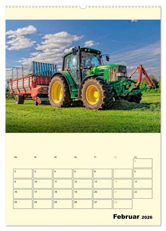 Produktbild: Traktor Giganten (Wandkalender 2026 DIN A2 hoch), CALVENDO Monatskalender