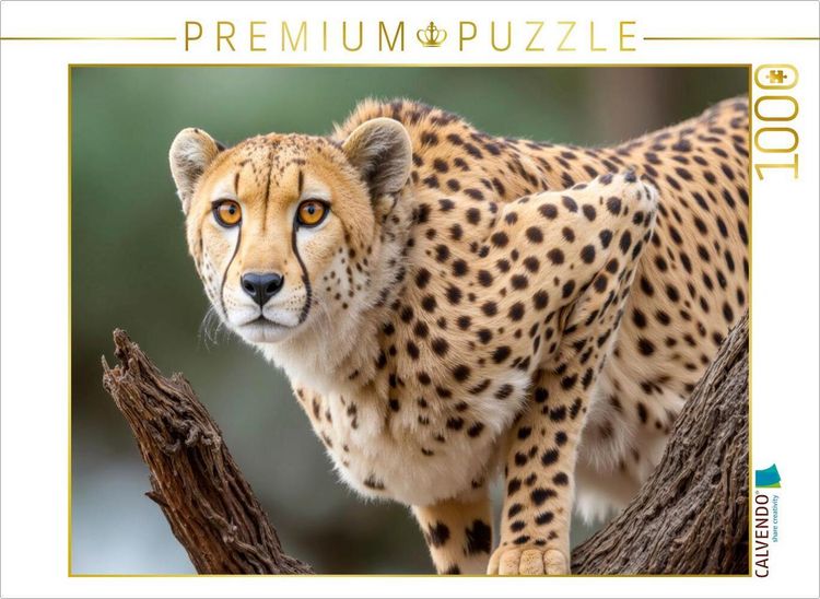Produktbild: CALVENDO Puzzle Alle Muskeln sind gespannt f&uuml;r den n&auml;chsten Sprung | 1000 Teile Lege-Gr&ouml;&szlig;e 64x48cm Foto-Puzzle f&uuml;r gl&uuml;ckliche Stunden