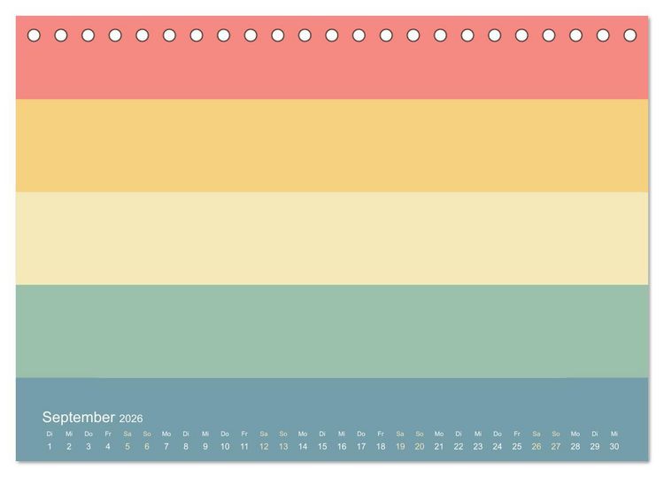Produktbild: 70er Jahre Bastelkalender - DIY Kreativ-Kalender zum Selbstgestalten (Tischkalender 2026 DIN A5 quer), CALVENDO Monatskalender