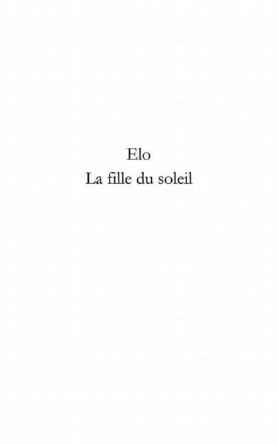 Produktbild: Elo - la fille du soleil