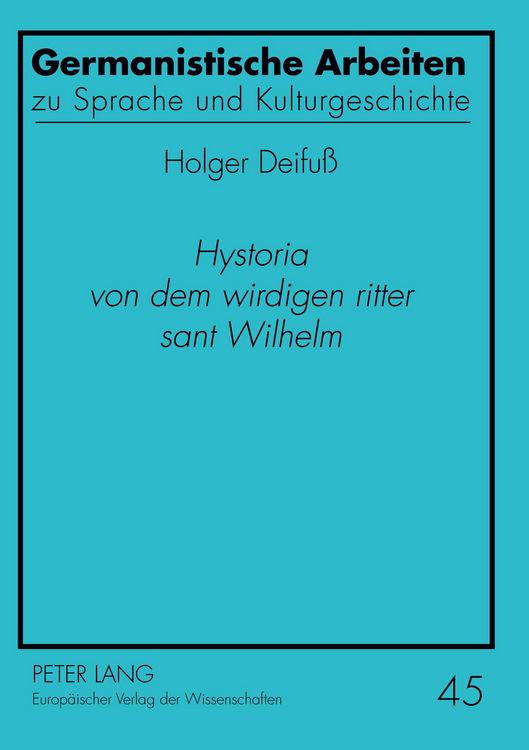 Produktbild: 'Hystoria von dem wirdigen ritter sant Wilhelm'
