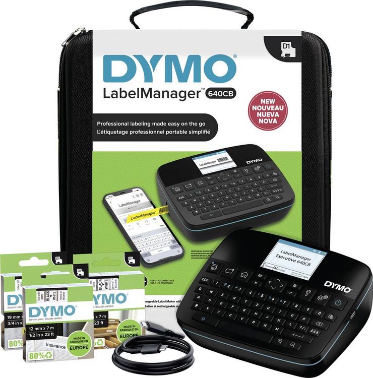 Produktbild: DYMO LabelManager Etikettendrucker Geeignet f&uuml;r Schriftband: D1 6 mm, 9 mm, 12 mm, 19 mm, 24 mm