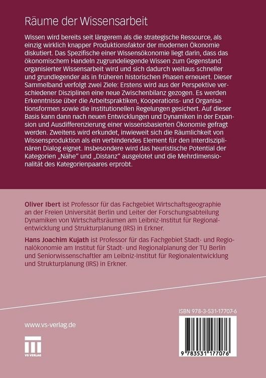 Produktbild: R&auml;ume der Wissensarbeit