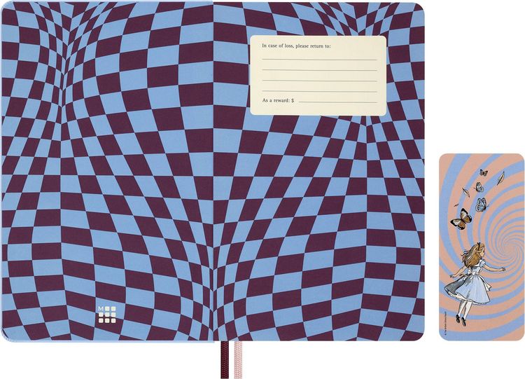 Produktbild: Moleskine Alice im Wunderland 12 Monate Tageskalender 2027, L/A5, 1 Tag = 1 Seite, fester Einband
