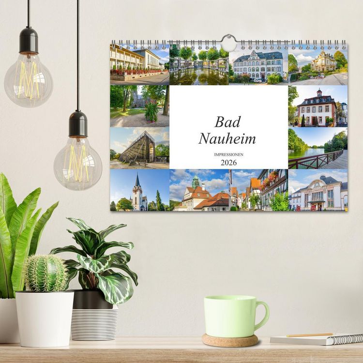 Produktbild: Bad Nauheim Impressionen (Wandkalender 2026 DIN A4 quer), CALVENDO Monatskalender