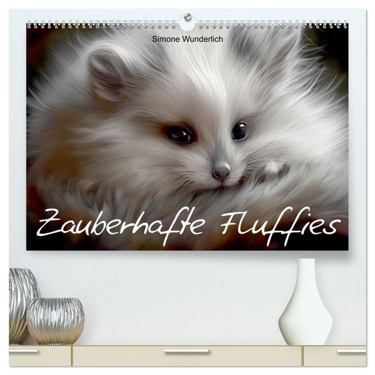 Produktbild: Zauberhafte Fluffies (hochwertiger Premium Wandkalender 2026 DIN A2 quer), Kunstdruck in Hochglanz