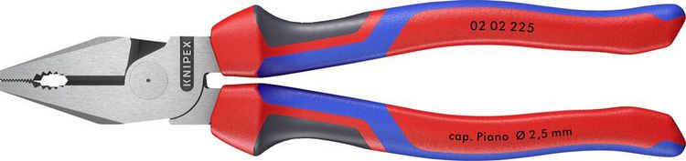 Produktbild: Knipex 02 02 225 Werkstatt Kraft-Kombizange 225mm DIN ISO 5746