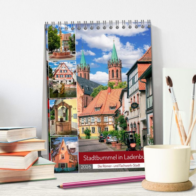 Produktbild: Stadtbummel in Ladenburg - Die R&ouml;mer- und Fachwerk-Stadt (Tischkalender 2026 DIN A5 hoch), CALVENDO Monatskalender
