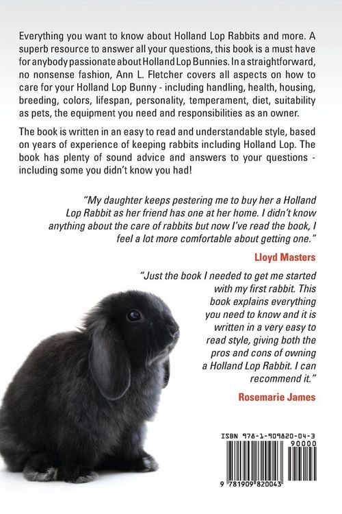 Produktbild: Holland Lop Rabbits The Complete Owner's Guide to Holland Lop Bunnies How to Care for your Holland Lop Pet, including Breeding, Lifespan, Colors, Heal