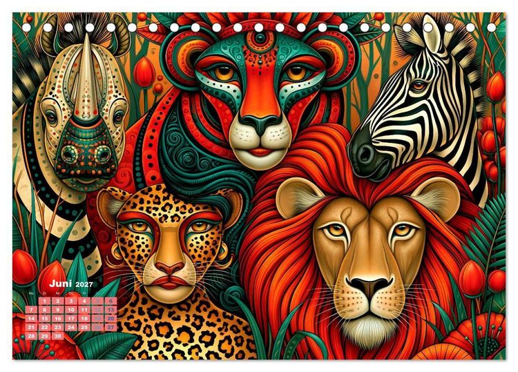Produktbild: Tierisch extravagant (Tischkalender 2027 DIN A5 quer), CALVENDO Monatskalender