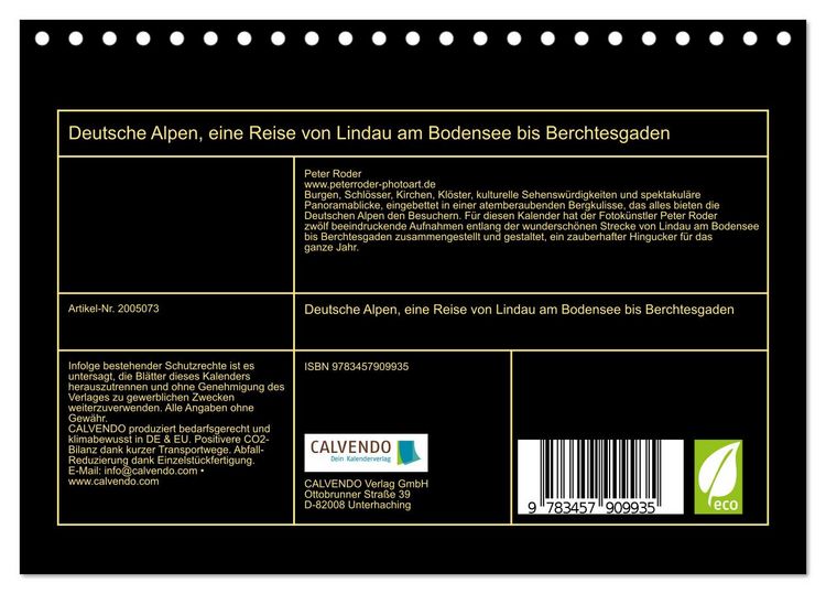 Produktbild: Deutsche Alpen, eine Reise von Lindau am Bodensee bis Berchtesgaden (Tischkalender 2026 DIN A5 quer), CALVENDO Monatskalender