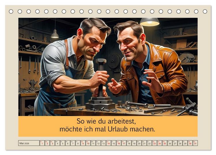 Produktbild: Meisterhaft daneben &ndash; Die witzige Seite des Handwerks (Tischkalender 2026 DIN A5 quer), CALVENDO Monatskalender