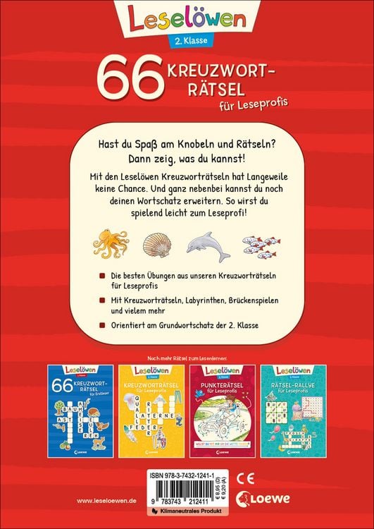 66 Kreuzwortrtsel fr Leseprofis - 2. Klasse (Rot)" online kaufen