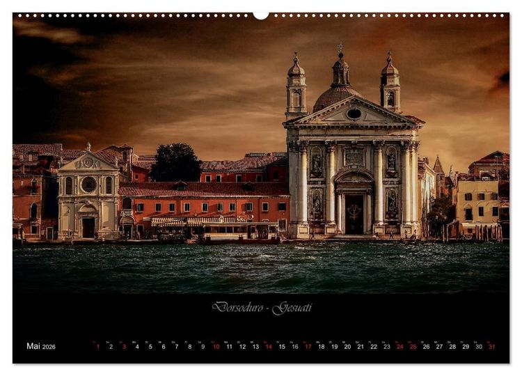 Produktbild: Venedig &ndash; La Serenissima (hochwertiger Premium Wandkalender 2026 DIN A2 quer), Kunstdruck in Hochglanz