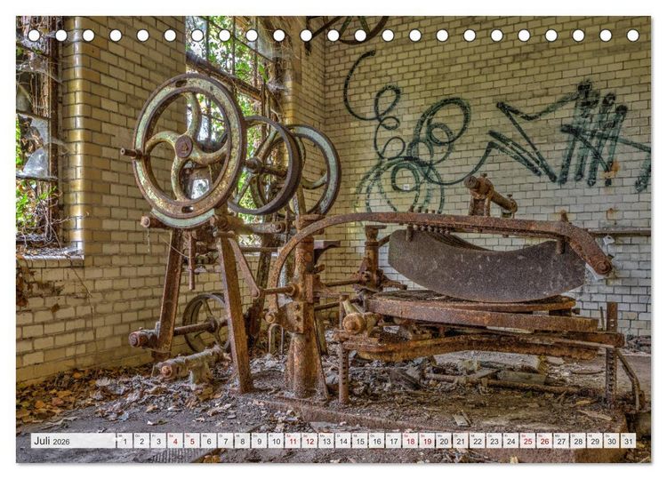 Produktbild: Vergessene Technik - abgeschaltet und stillgelegt (Tischkalender 2026 DIN A5 quer), CALVENDO Monatskalender