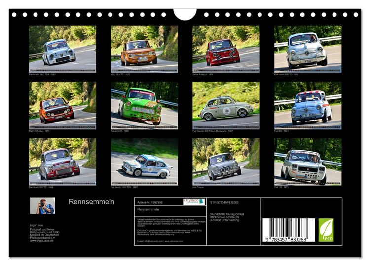 Produktbild: Rennsemmeln (Wandkalender 2026 DIN A4 quer), CALVENDO Monatskalender