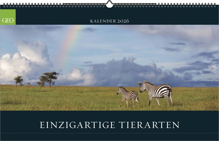 Produktbild: GEO Einzigartige Tierarten 2026 - Wand-Kalender - Tier-Kalender - Poster-Kalender - 58x36