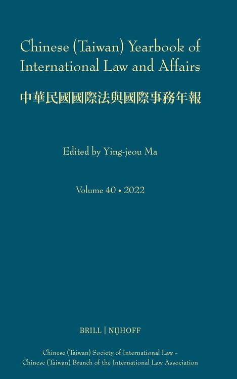 Produktbild: Chinese (Taiwan) Yearbook of International Law and Affairs, Volume 40, 2022