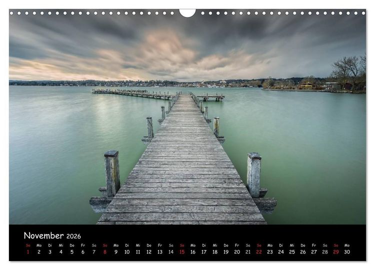 Produktbild: silent minutes - Lichtstimmungen im 5-Seen-Land (Wandkalender 2026 DIN A3 quer), CALVENDO Monatskalender