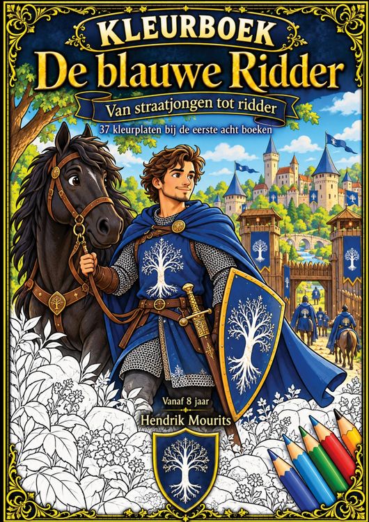 Produktbild: Kleurboek, De blauwe Ridder.