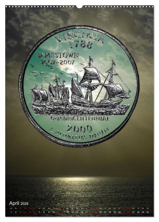Produktbild: M&uuml;nzen - Geld aus aller Welt (hochwertiger Premium Wandkalender 2026 DIN A2 hoch), Kunstdruck in Hochglanz