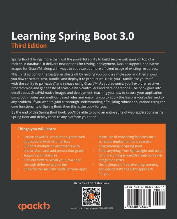 Produktbild: Learning Spring Boot 3.0 - Third Edition