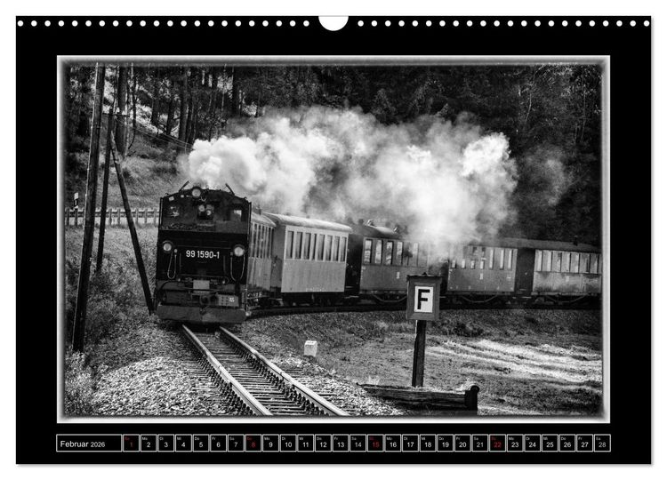 Produktbild: Unter Dampf - Mit der Pre&szlig;nitztalbahn durchs Erzgebirge (Wandkalender 2026 DIN A3 quer), CALVENDO Monatskalender