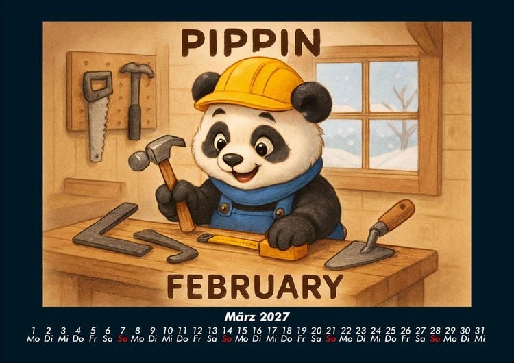 Produktbild: Pippin als Dachdecker-Azubi 2027 Fotokalender DIN A4