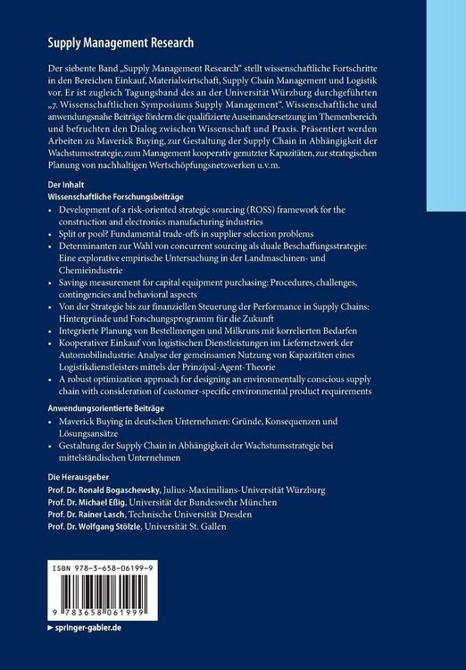 Produktbild: Supply Management Research