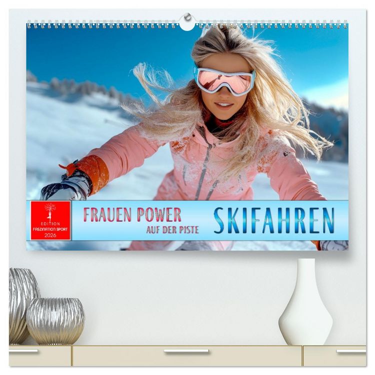 Produktbild: Skifahren - Frauen Power auf der Piste (hochwertiger Premium Wandkalender 2026 DIN A2 quer), Kunstdruck in Hochglanz