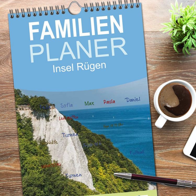 Produktbild: Familienplaner 2026 - Entdeckungen auf der Insel R&uuml;gen mit 5 Spalten (Wandkalender, 21 x 45 cm) CALVENDO