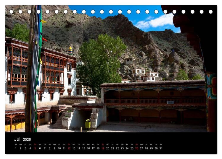 Produktbild: Buddhismus im Himalaya (Tischkalender 2026 DIN A5 quer), CALVENDO Monatskalender