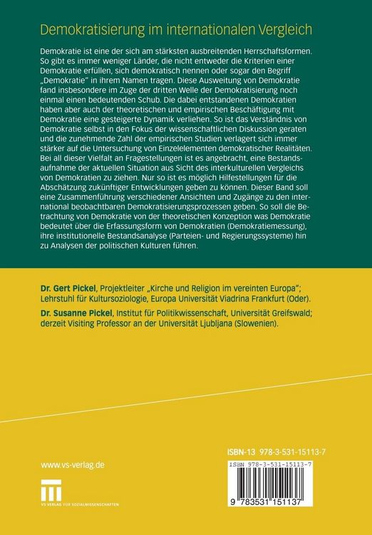 Produktbild: Demokratisierung im internationalen Vergleich