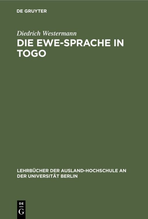 Produktbild: Die Ewe-Sprache in Togo