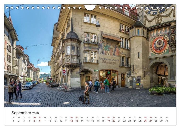 Produktbild: Schweiz - Die sch&ouml;nsten St&auml;dte (Wandkalender 2026 DIN A4 quer), CALVENDO Monatskalender