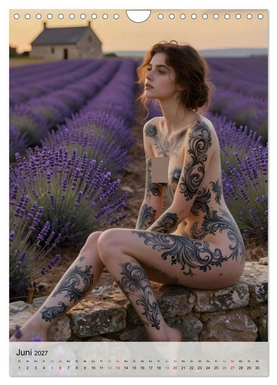 Produktbild: Tattoo Engel (Wandkalender 2027 DIN A4 hoch), CALVENDO Monatskalender