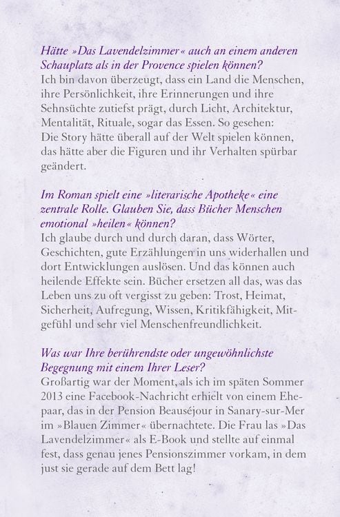 Produktbild: Das Lavendelzimmer