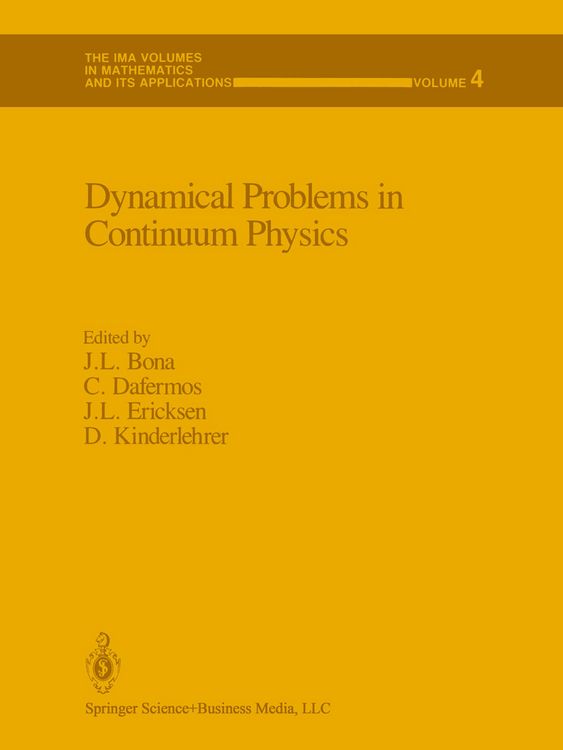 Produktbild: Dynamical Problems in Continuum Physics