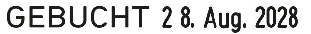 Produktbild: TRODAT&reg; Wort- und Datumstempel 1117, 4 mm deutsch