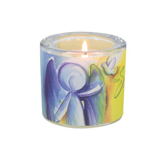 Produktbild: Glaswindlicht Engel mit Taube 6 cm