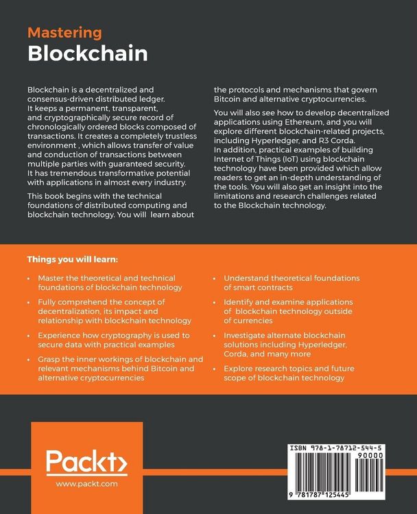 Produktbild: Mastering Blockchain