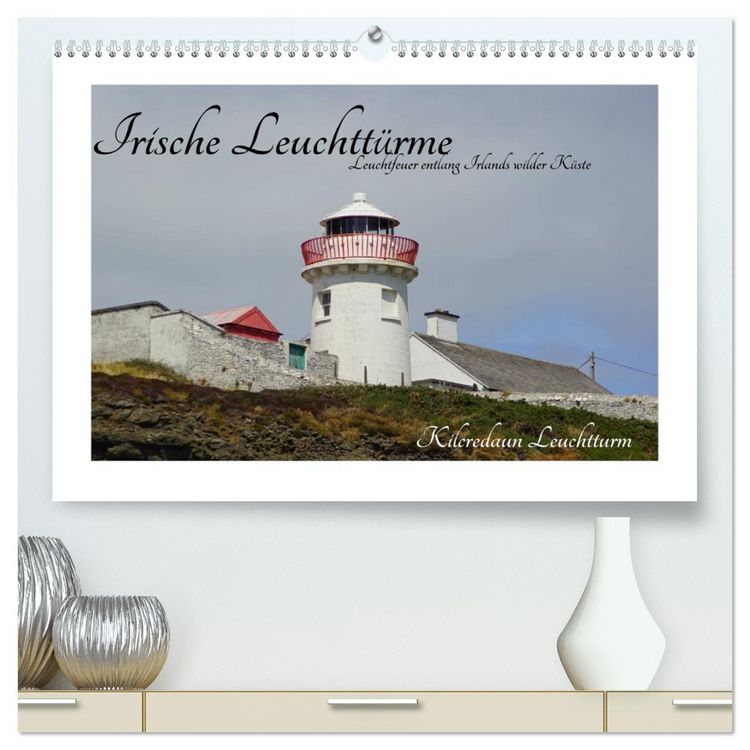 Produktbild: Irische Leuchtt&uuml;rme - Leuchtfeuer entlang Irlands wilder K&uuml;ste (hochwertiger Premium Wandkalender 2026 DIN A2 quer), Kunstdruck in Hochglanz