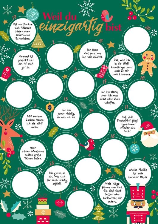 Produktbild: Weil du einzigartig bist &ndash; Der Rubbel-Adventskalender f&uuml;r M&auml;dchen