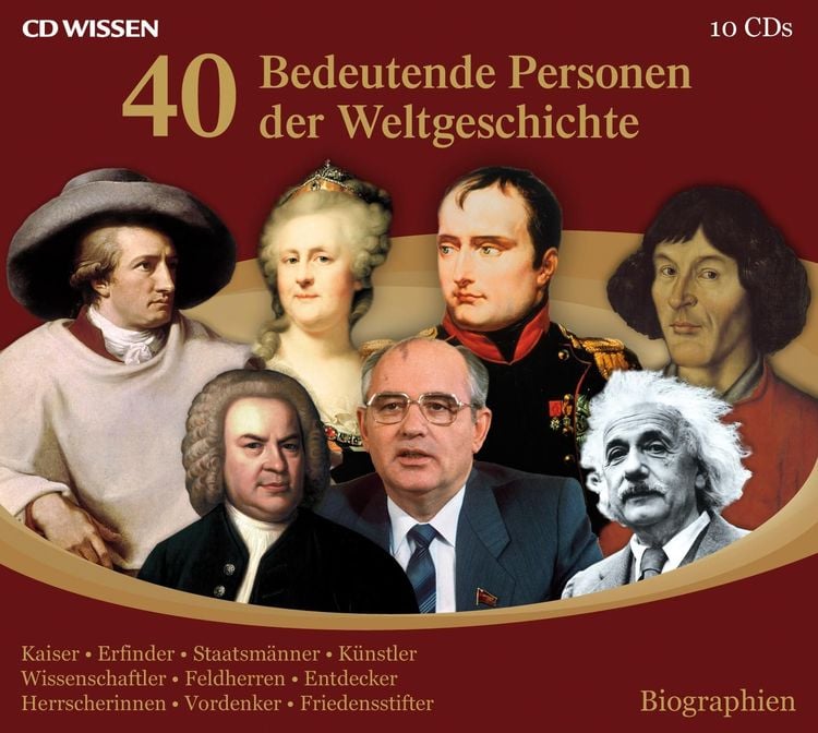 Produktbild: 40 bedeutende Personen der Weltgeschichte