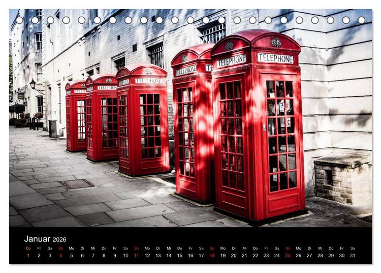 Produktbild: London - street view (CH-Version) (Tischkalender 2026 DIN A5 quer), CALVENDO Monatskalender